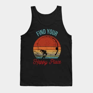 Reel in the Good Times: Fishing Rod and Catch Silhouette Tank Top